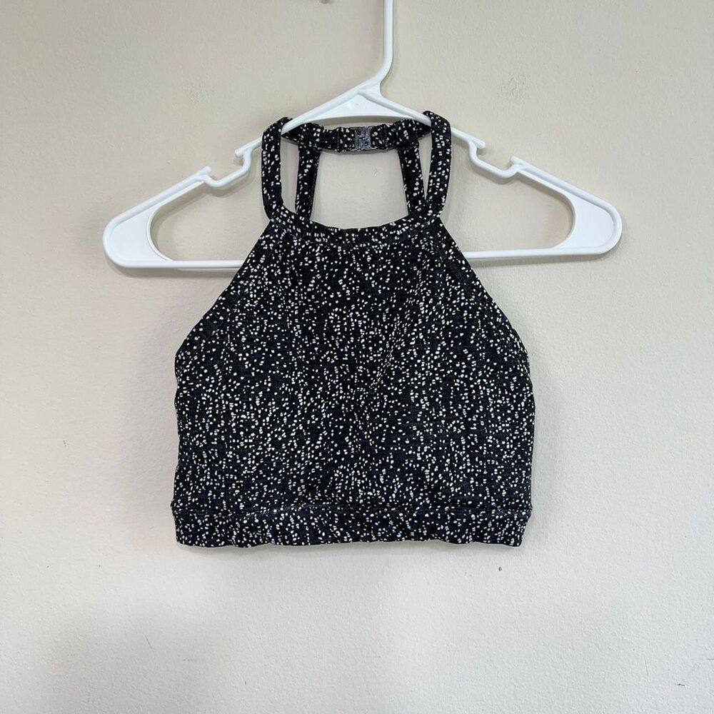 BuffBunny Black Bossy High Neck Sports Bra Small Women